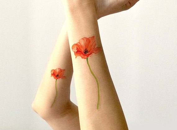 Orange Poppy Hair Claw Small Set of Two Orange Poppy Hair Claw Small Set of Two