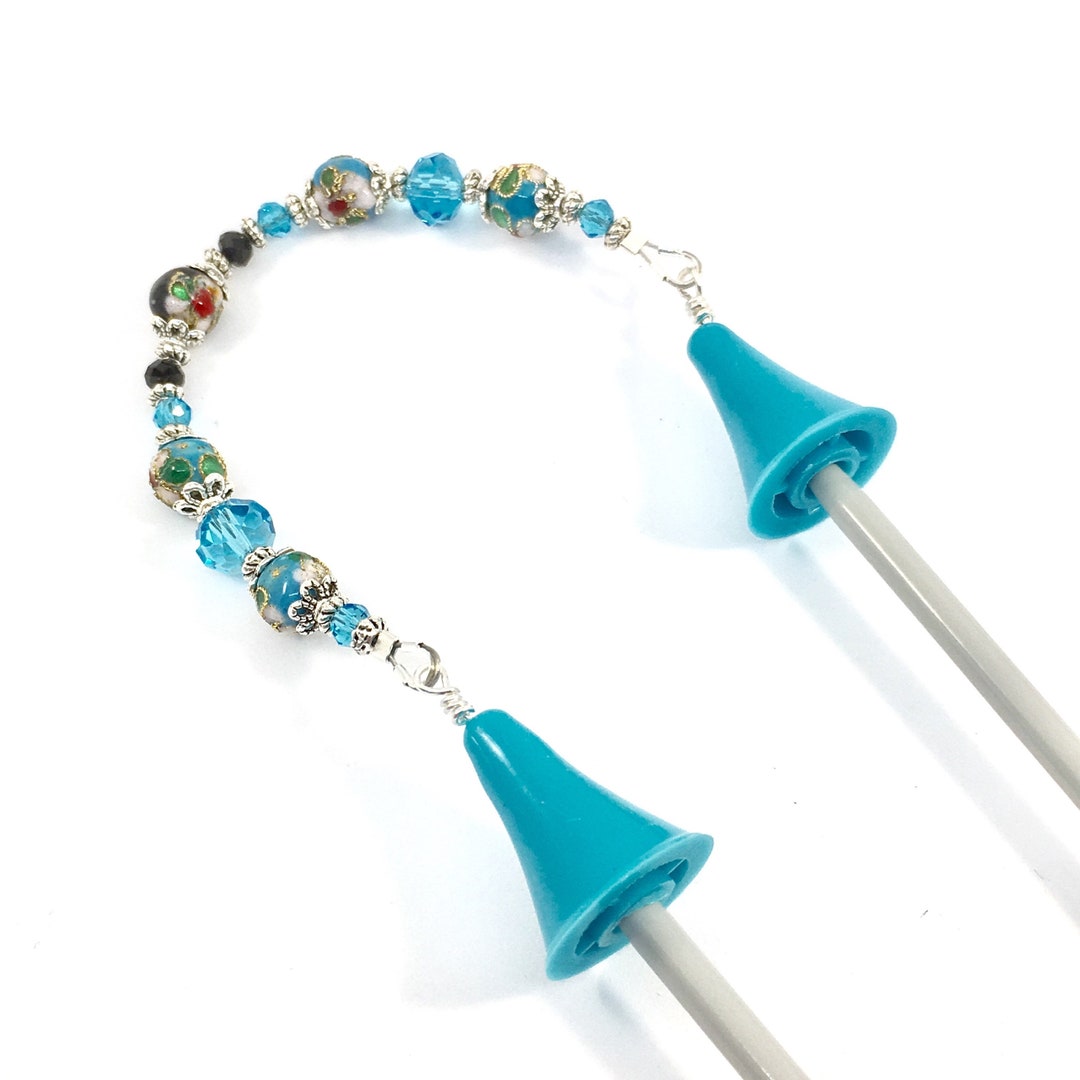 Knitting Needle Tip Protectors Beaded Handmade Point Protector for