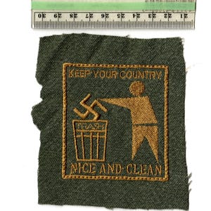 Anti Nazi clean up your trash patch made in Port Angeles Washington state USA