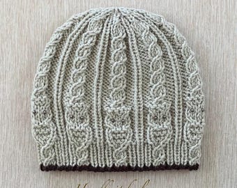 Instant Download Knitting Pattern Hat with Baby Owls, Sizes 2 Years + and Child-Adult, Medium Worsted Yarn, Seamless
