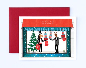 NYC Christmas card, Holiday Shopping card, Fun Christmas card