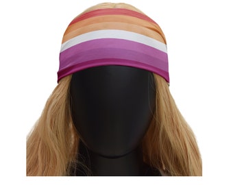 Details about / Rainbow Headband Vibrant Hairband Head Scarf Head Wrap Knot Twist Headband LGBT