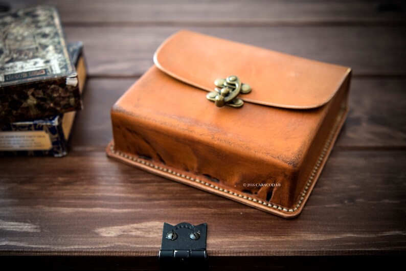 Tarot cards leather bag leather case holder wet molded Etsy