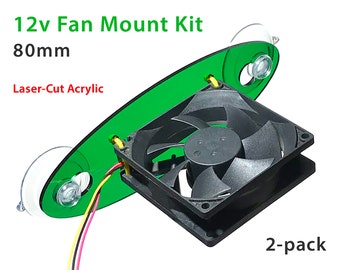 80mm 12v Fan Mount Kit 2-pack