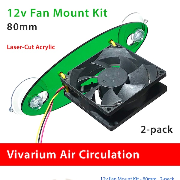 80mm 12v Fan Mount Kit 2-pack