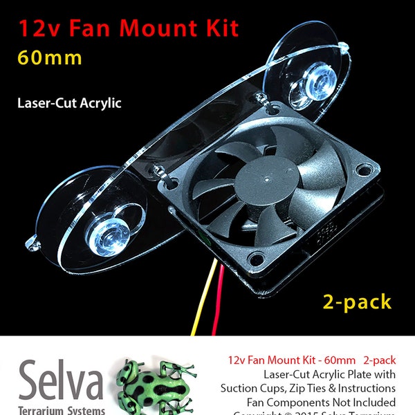 60mm 12v Fan Mount Kit 2-pack