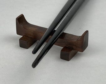 Handmade walnut wood chopstick rests / stands