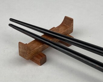 Handmade mahogany wood chopstick rests / stands