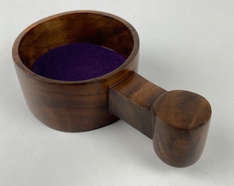 Walnut bowl spoon vessel with felt lining