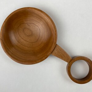 Hand carved Cherry wood bowl tray spoon vessel dish