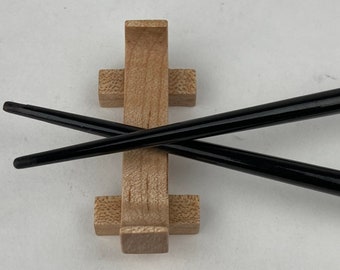 Handmade maple wood chopstick rests / stands