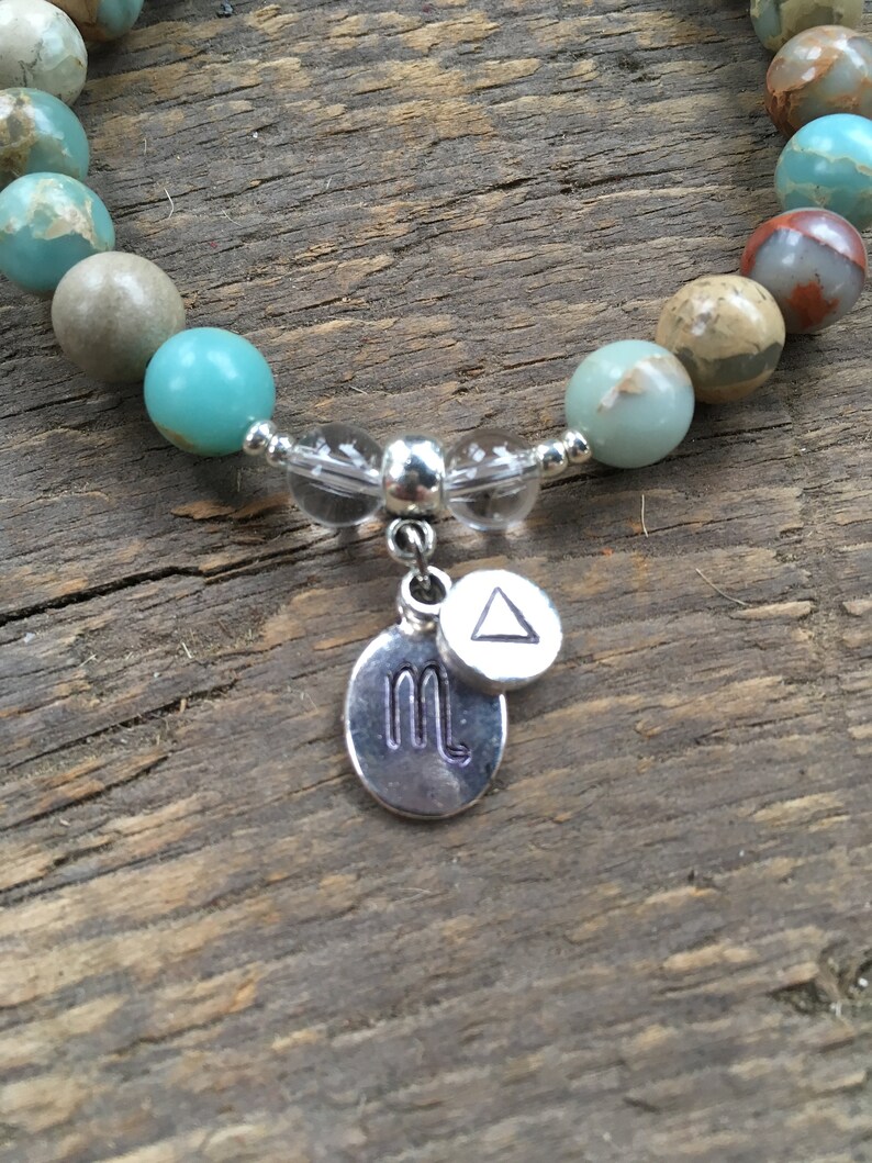 Scorpio Zodiac Bracelet Water Element Bracelet Scorpio Etsy