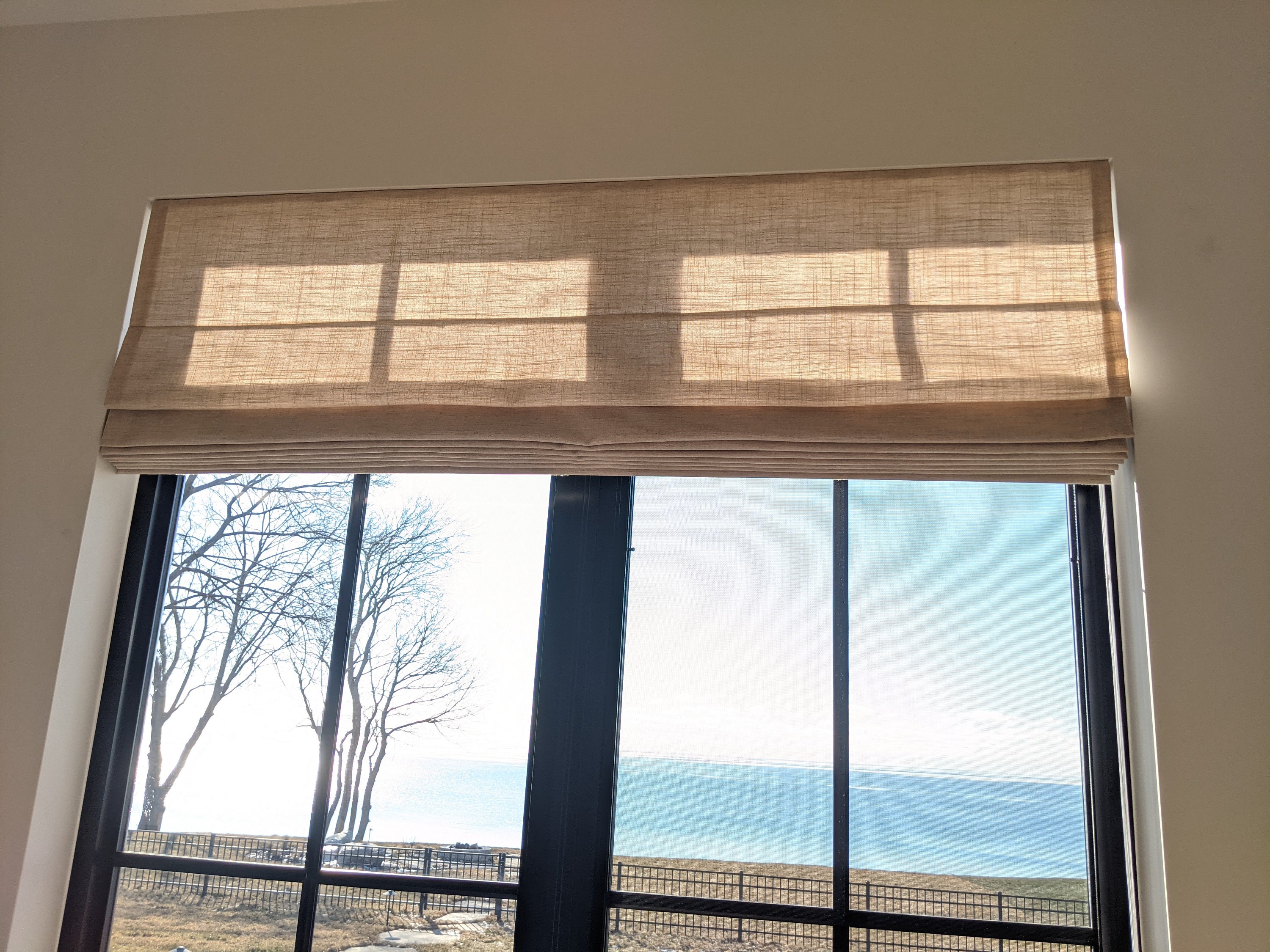 Classic Flat Roman Shade with chain mechanism Roman Shades Etsy