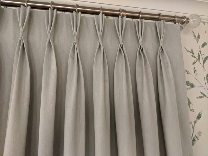 Pinch Pleated Cotton/Linen Drapes Custom French Pleated Etsy