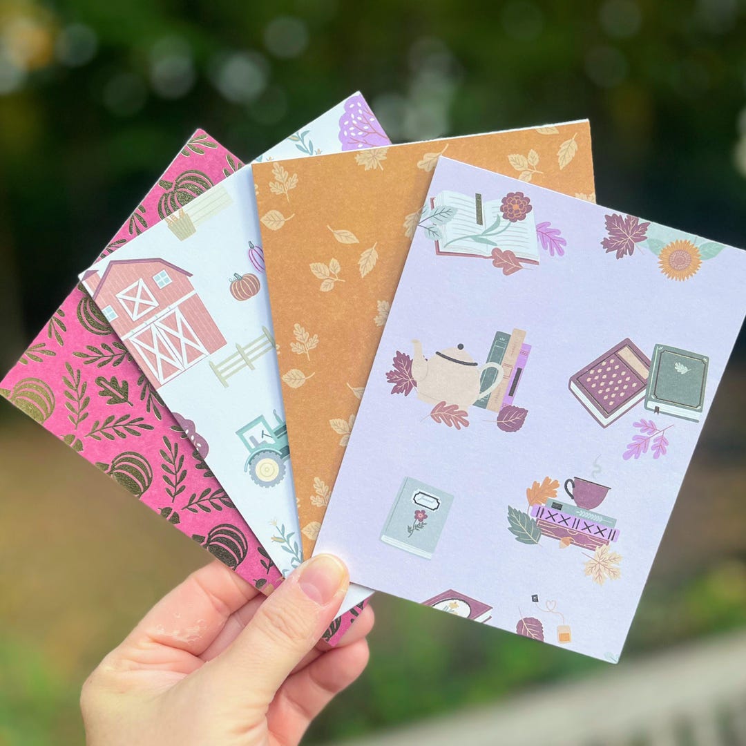 Fall Notecards Set: Blank Greeting Cards With Envelopes - Etsy