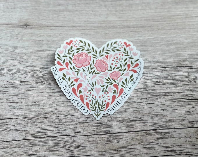 Eucharistic Adoration Sticker - Catholic Matte Vinyl Floral Design - Etsy