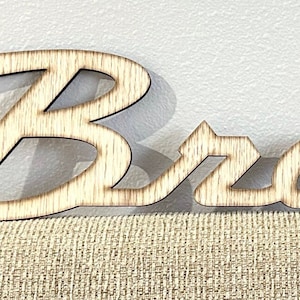 Vintage Ford Bronco logo sign, laser cut wood