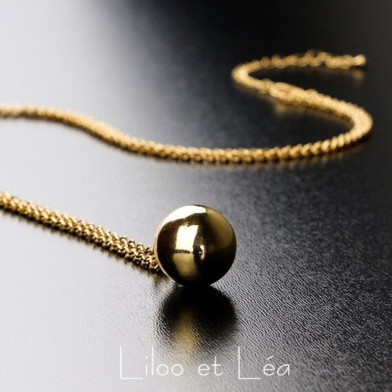 Angel Bola Harmony Ball Chime Pendant Necklace 40 Gold Stainless