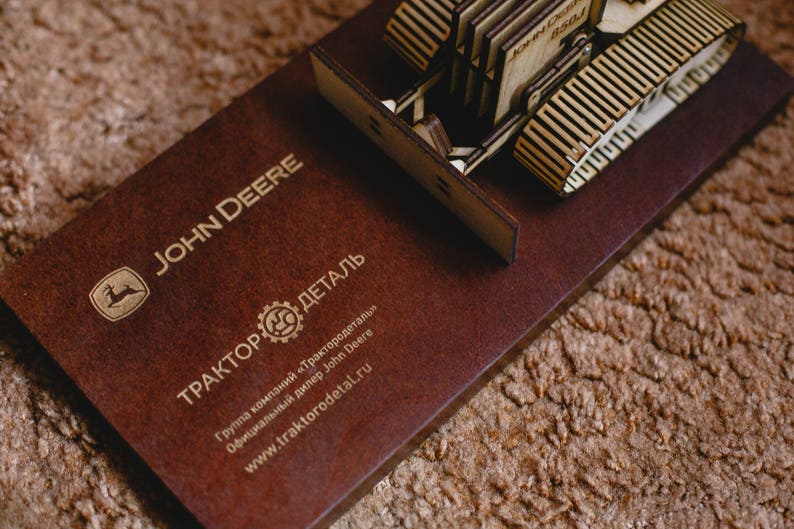 Wooden bulldozer John Deere