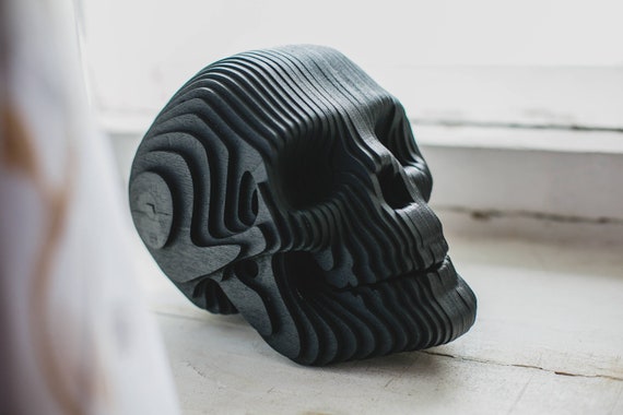 Skull umano in legno supporto per cuffie Skull per cuffie da | Etsy Italia