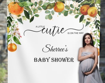 Little Cutie Baby Shower Backdrop, Clementine Baby Shower Decor, Cutie Baby Shower, Little Cutie Shower