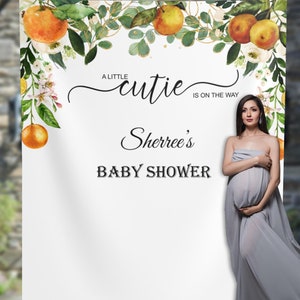 Little Cutie Baby Shower Backdrop, Clementine Baby Shower Decor, Cutie Baby Shower, Little Cutie Shower
