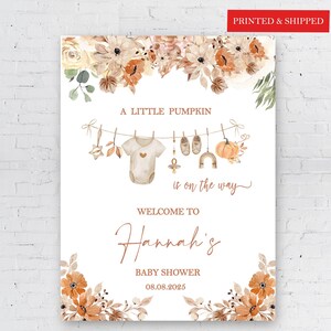 Little Pumpkin On the Way Gender Neutral Poster Laundry Boho Decor