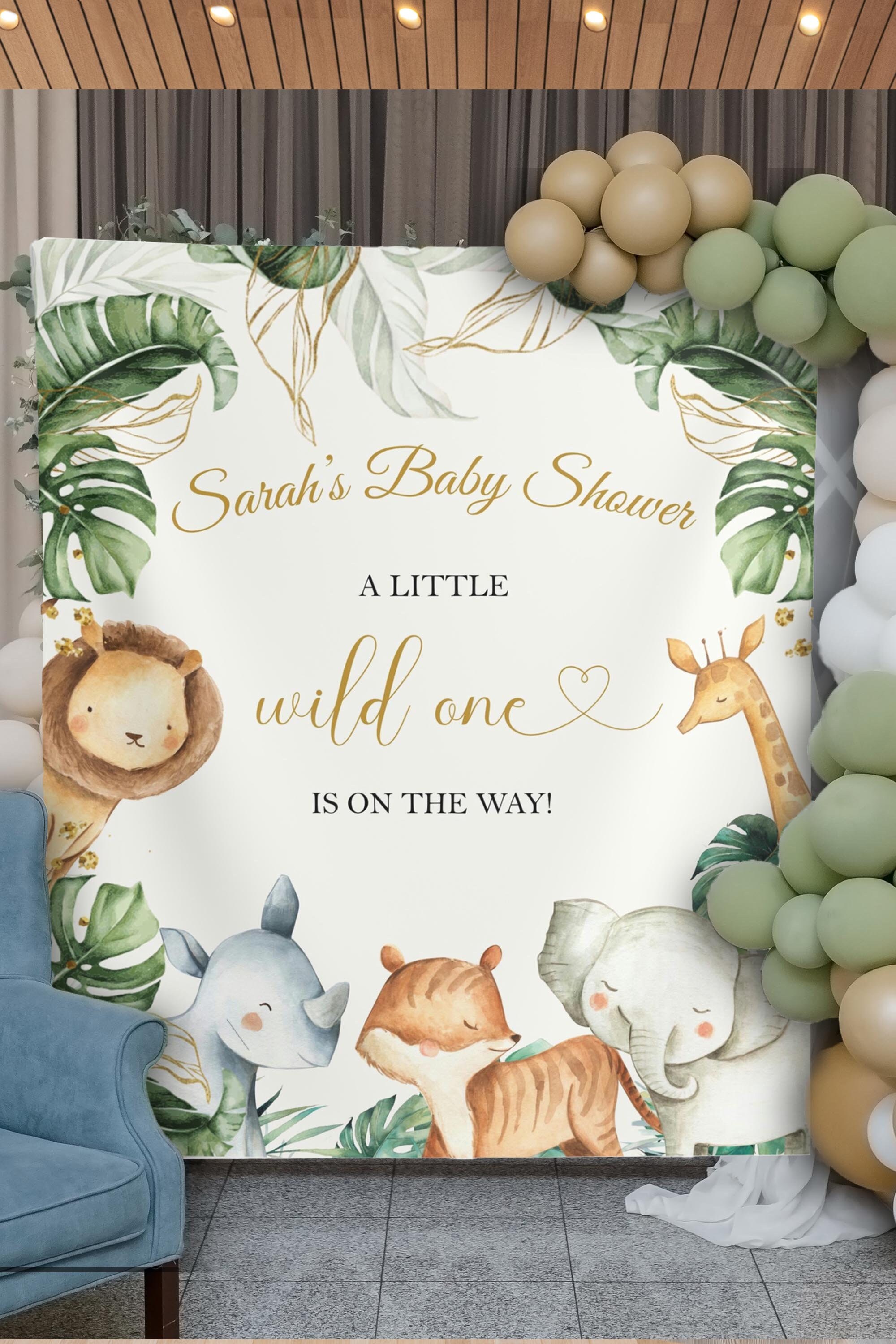Confetti! Jungle Safari Theme Baby Shower Decor Banner - DIY A Wild One