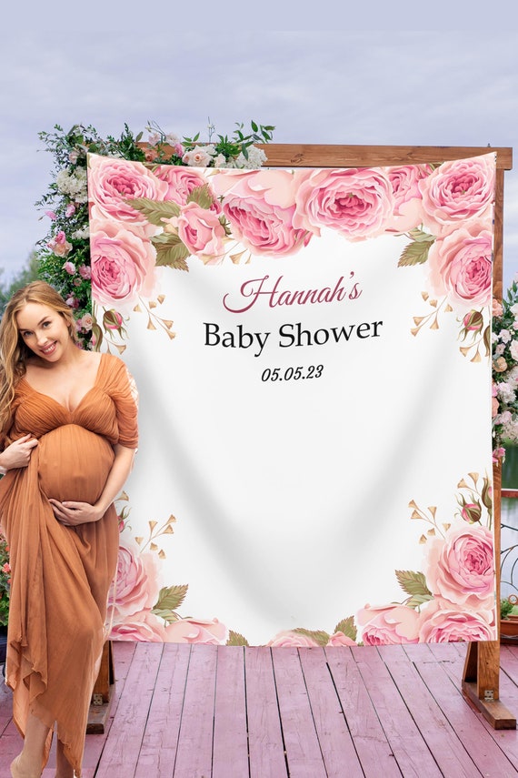 Girl Baby Shower Decor Custom Floral Backdrop Photo Booth 