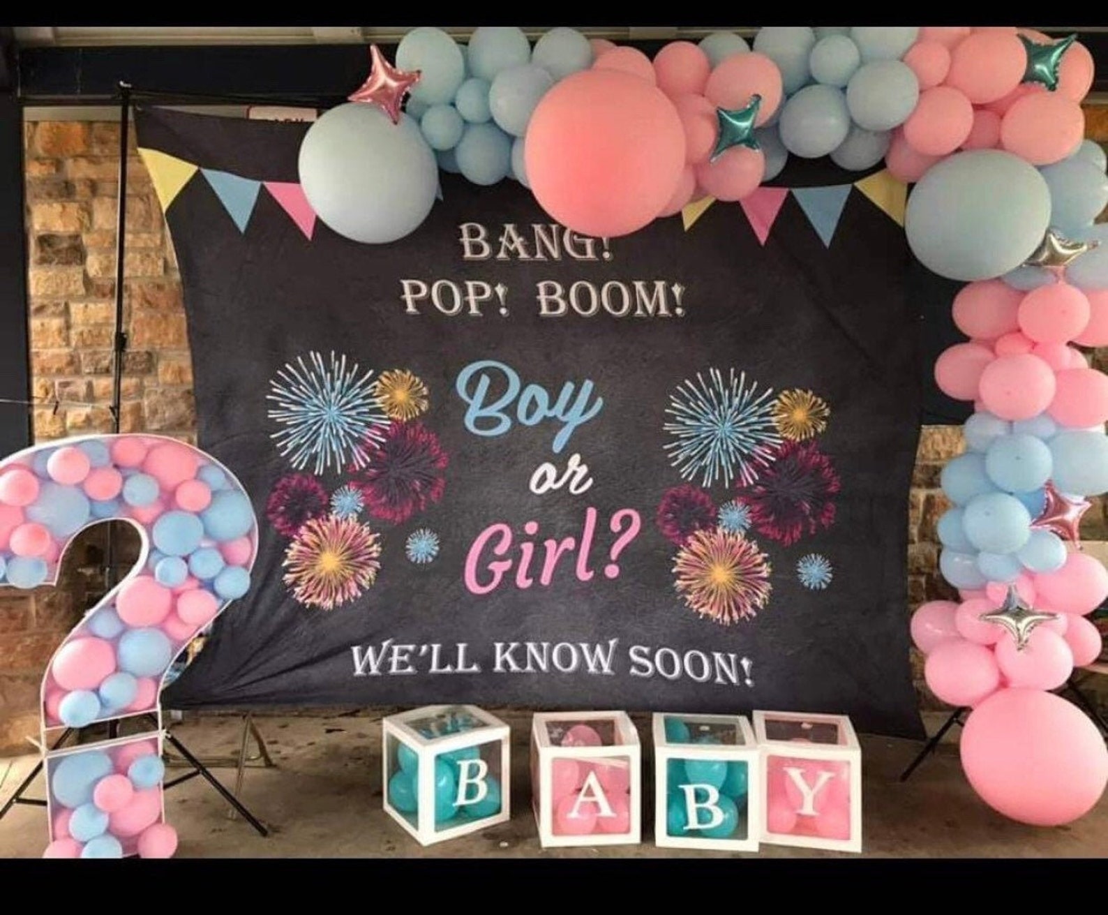 Gender reveal Ideas Gender Reveal Banner Boy or Girl Etsy