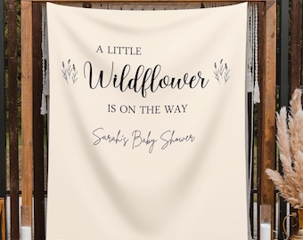 Eine kleine Wildblume ist auf dem Weg Hintergrund Benutzerdefinierte Wildblumen Thema Baby Shower Zeichen Dekoration Blumen Baby Mädchen Minimalist Party Photobooth