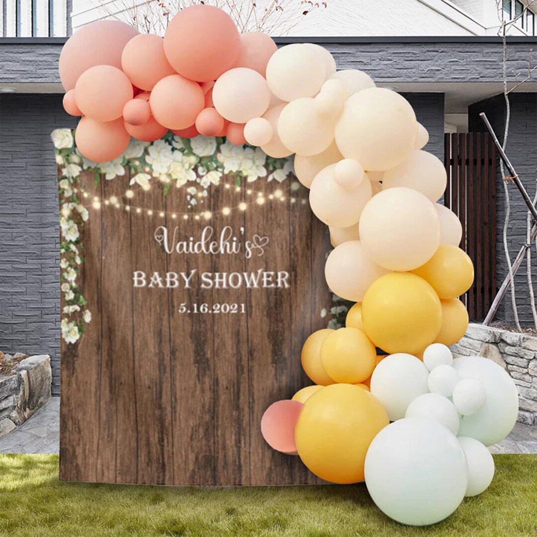 Rustic Baby Shower Backdrop Wood Baby Shower Rustic Baby Shower