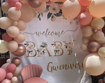 Boho Baby Shower Backdrop Baby Shower Photo Backdrop Baby Shower Backdrop