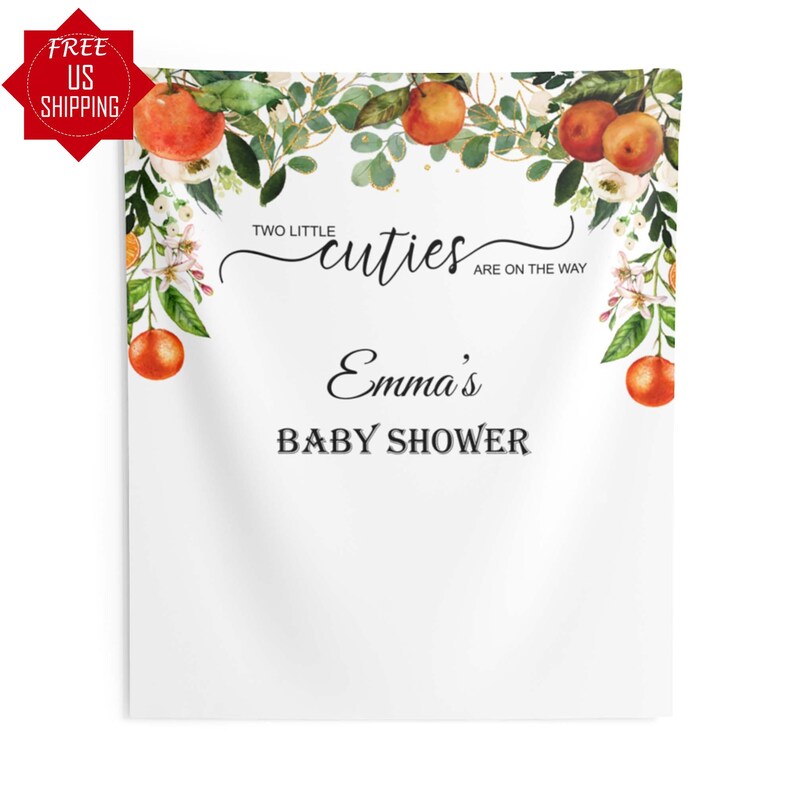 Orange Baby Shower Decor