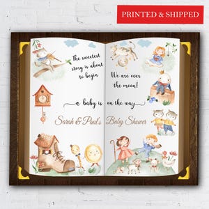 Printed Nursery Rhyme Baby Shower Sign Storybook Baby Shower Foamboard ...