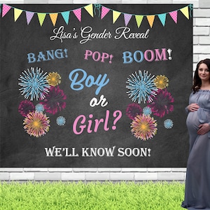 Gender Reveal Backdrop Banner, Gender reveal ideas, He or She Gender reveal decorations, Gender Reveal Banner, Boy or Girl