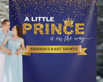 Prince Baby Shower, Baby Shower Backdrop, Royal Baby Shower Backdrop, Boy Baby Shower Backdrop, Printable Baby Shower Backdrop 01BS07