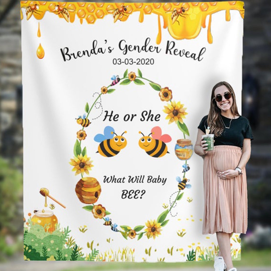 Bee Backdrop, Bee Gender Reveal Ideas, What Will It Bee Gender Reveal
