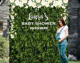 Artificial Grass Wall/ Hedge Wall Floral Baby Shower Photo booth Backdrop / 3D Grass wall grass backdrop/ Custom Banner