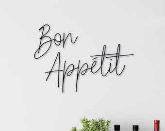 Bon Appetit Wire Kitchen Wall Sign