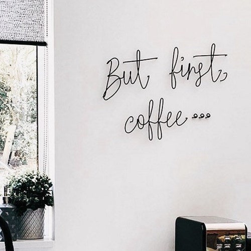BUT FIRST COFFEE wire word/ wire art/ Home décor/ Kitchen sign/ Coffee sign BUT FIRST COFFEE wire word/ wire art/ Home décor/ Kitchen sign/ Coffee sign