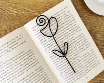 Tulip Flower Wire Bookmark: Handmade Aluminum Gift