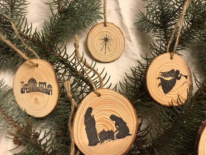 Nativity Scene Ornament Set Etsy