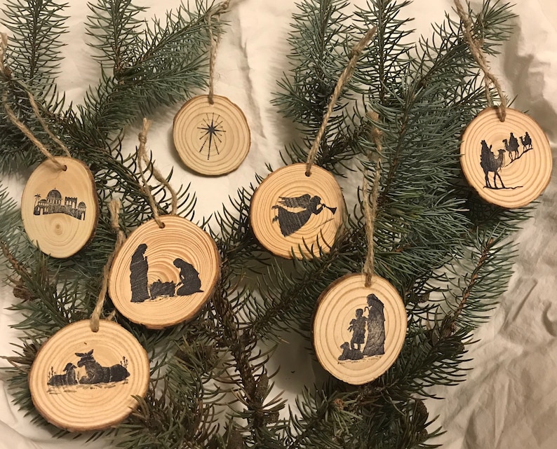 Nativity Scene Ornament Set Etsy