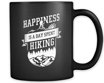 Hiker Gift. Hiker Mug. Outdoorsy Gift. Outdoor Gift. Love Hiking Gift Hiker Wife Gift Hiking Mug Happiness Is A Day Spent Hiking #a729