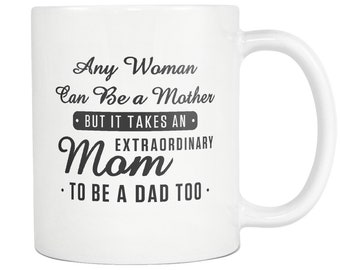 Taza de mamá soltera. Regalo para mamá soltera. Mejor taza de mamá. Regalo de mamá soltera. Taza de madre soltera. Taza genial para mamá. Una mamá extraordinaria para ser papá #a490