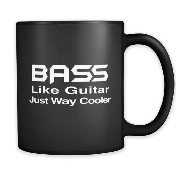 Bass Black Mug. Bass Mugs. Bass Gifts. Bass Player Mug. Bass Player Gift. Bassist Mug. Bassist Gift. Bass Guitar Mug. Bass Guitar Gift #a198