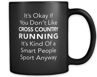 Cross Country Running Black Mug. Cross Country Gifts. Cross Country Mug. Cross Country Running Gift. Runner Gifts. Runner Mugs #a254