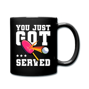 Table Tennis Mug. Ping Pong Mug. Ping Pong Gifts. Birthday Gift. Ping Pong Gift. Black Mug. Coffee Mug. Ping Pong Coffee Mug. Gift Her #d970