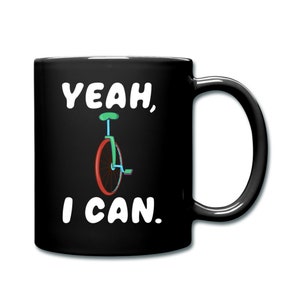 Unicycle Gift. Coffee Mug. Juggling Mug. Unicyclist Mug. Coffee Cup. Unicycler Mug. Gift For Unicycler. Black Mug. Tea Cup #d1137